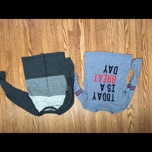 Two long sleeve shirts size 6/7